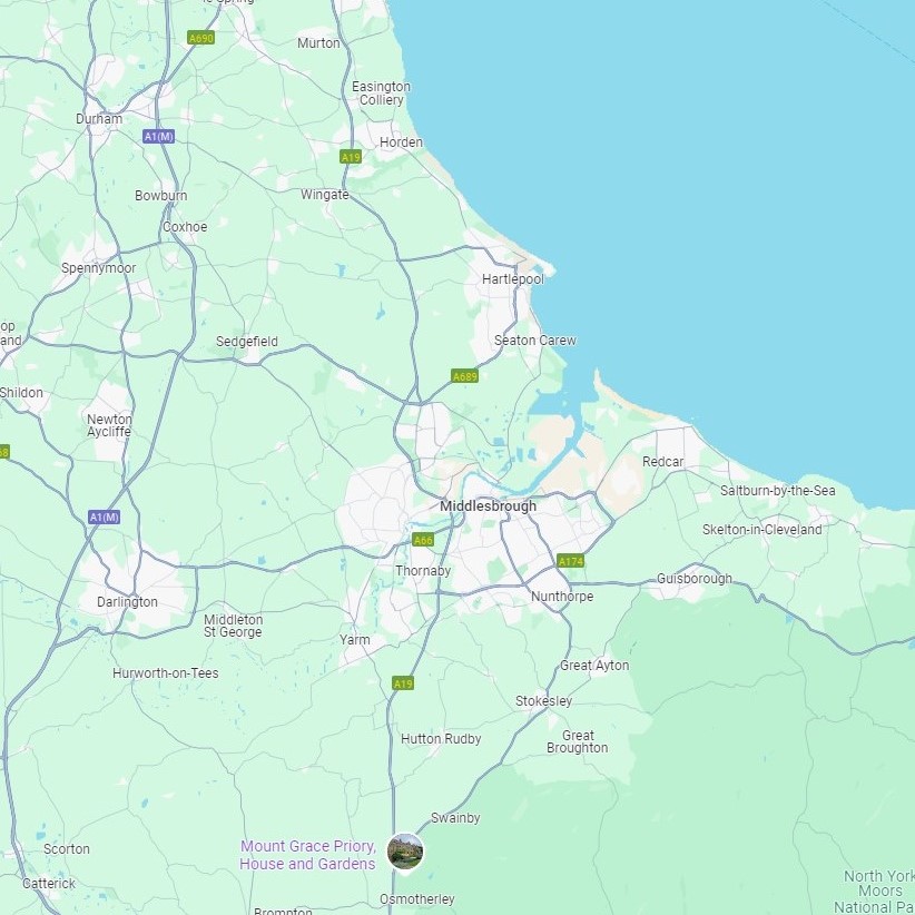 英格蘭東北地圖